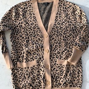 JCrew Leopard Cardigan